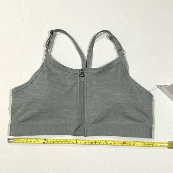 Women's Nike Dri-Fit Indy Zip-Front Padded Sports Bra Gray DD1197-073 NWT - Picture 12 of 16